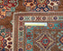 8x11 Brown Kazak Afghan Hand Knotted Geometric Wool Area Rug